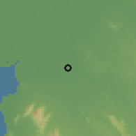 Shaded relief of the 60 km around Phanat Nikhom, drawn from the GMTED2010 grid