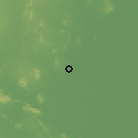 Shaded relief of the 59 km around Phanom Thuan, drawn from the GMTED2010 grid