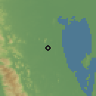 Shaded relief of the 60 km around Phatthalung, drawn from the GMTED2010 grid