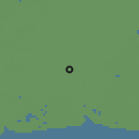 Shaded relief of the 59 km around Phra Pradaeng, drawn from the GMTED2010 grid