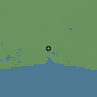 Shaded relief of the 60 km around Phra Samut Judee, drawn from the GMTED2010 grid