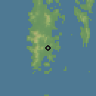 Shaded relief of the 60 km around Phuket, drawn from the GMTED2010 grid
