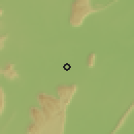 Shaded relief of the 59 km around Phu Khieo, drawn from the GMTED2010 grid