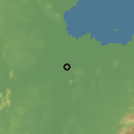 Shaded relief of the 60 km around Phun Phin, drawn from the GMTED2010 grid