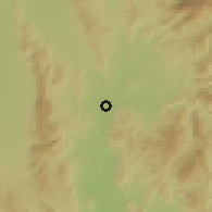 Shaded relief of the 59 km around Pong, drawn from the GMTED2010 grid