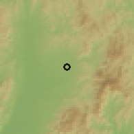 Shaded relief of the 59 km around Rong Kwang, drawn from the GMTED2010 grid