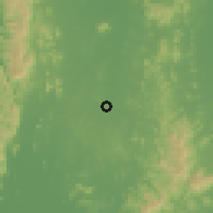 Shaded relief of the 60 km around Sadao, drawn from the GMTED2010 grid