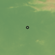 Shaded relief of the 59 km around Sa Kaeo, drawn from the GMTED2010 grid