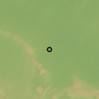 Shaded relief of the 59 km around Sakhon Nakhon, drawn from the GMTED2010 grid