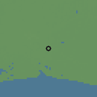 Shaded relief of the 59 km around Samut Prakan, drawn from the GMTED2010 grid
