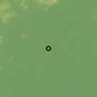Shaded relief of the 59 km around Sawankhalok, drawn from the GMTED2010 grid