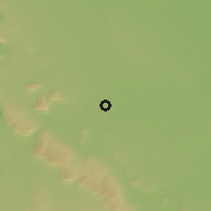 Shaded relief of the 59 km around Sikhiu, drawn from the GMTED2010 grid