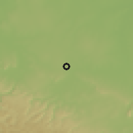 Shaded relief of the 59 km around Soeng Sang, drawn from the GMTED2010 grid