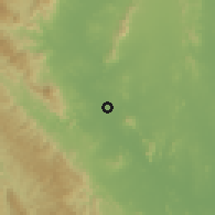 Shaded relief of the 59 km around Tak, drawn from the GMTED2010 grid