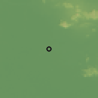 Shaded relief of the 59 km around Tha Rua, drawn from the GMTED2010 grid
