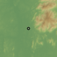 Shaded relief of the 60 km around Wiang Sa, drawn from the GMTED2010 grid