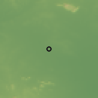 Shaded relief of the 59 km around Aranya Prathet, drawn from the GMTED2010 grid