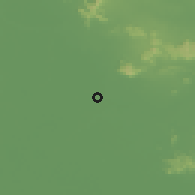 Shaded relief of the 59 km around Ban Mo, drawn from the GMTED2010 grid