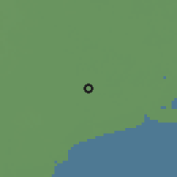 Shaded relief of the 60 km around Ban Phaeo, drawn from the GMTED2010 grid