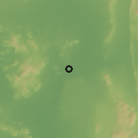 Shaded relief of the 59 km around Chai Badan, drawn from the GMTED2010 grid