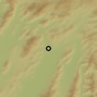 Shaded relief of the 58 km around Chiang Khong, drawn from the GMTED2010 grid