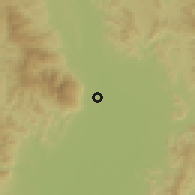 Shaded relief of the 59 km around Chiang Mai, drawn from the GMTED2010 grid