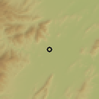 Shaded relief of the 59 km around Chiang Rai, drawn from the GMTED2010 grid