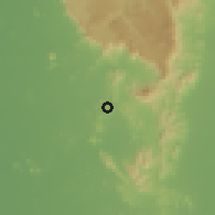 Shaded relief of the 59 km around Chon Daen, drawn from the GMTED2010 grid