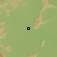 Shaded relief of the 59 km around Chum Phae, drawn from the GMTED2010 grid