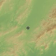 Shaded relief of the 59 km around Den Chai, drawn from the GMTED2010 grid