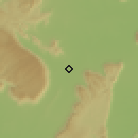 Shaded relief of the 59 km around Kaset Sombun, drawn from the GMTED2010 grid