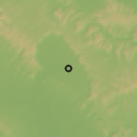 Shaded relief of the 59 km around Khao Wong, drawn from the GMTED2010 grid