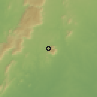Shaded relief of the 60 km around Gadzépé, drawn from the GMTED2010 grid