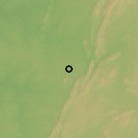 Shaded relief of the 60 km around Kandé, drawn from the GMTED2010 grid