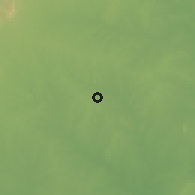 Shaded relief of the 60 km around Notsé, drawn from the GMTED2010 grid