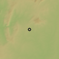 Shaded relief of the 60 km around Sokodé, drawn from the GMTED2010 grid