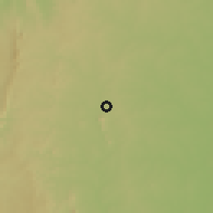 Shaded relief of the 60 km around Sotouboua, drawn from the GMTED2010 grid