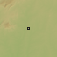Shaded relief of the 60 km around Tchamba, drawn from the GMTED2010 grid