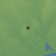 Shaded relief of the 60 km around Tsévié, drawn from the GMTED2010 grid