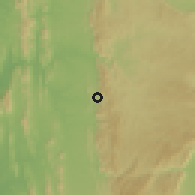 Shaded relief of the 60 km around Badou, drawn from the GMTED2010 grid