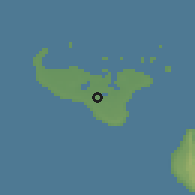 Shaded relief of the 58 km around Vaini, drawn from the GMTED2010 grid