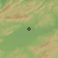 Shaded relief of the 54 km around Bū Sālim, drawn from the GMTED2010 grid