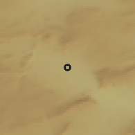 Shaded relief of the 55 km around Fūssānah, drawn from the GMTED2010 grid
