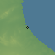 Shaded relief of the 55 km around Ġannūš, drawn from the GMTED2010 grid