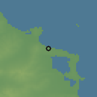 Shaded relief of the 55 km around Lamţah, drawn from the GMTED2010 grid