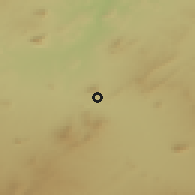 Shaded relief of the 55 km around Manzil Sālim, drawn from the GMTED2010 grid