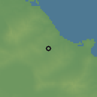 Shaded relief of the 55 km around Masākin, drawn from the GMTED2010 grid