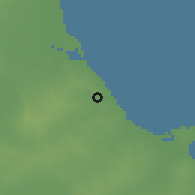 Shaded relief of the 55 km around Akkūdah, drawn from the GMTED2010 grid