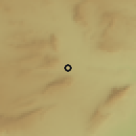 Shaded relief of the 55 km around Sabībah, drawn from the GMTED2010 grid