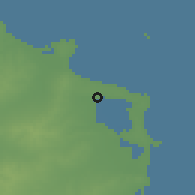 Shaded relief of the 55 km around Sīdī 'Āmara, drawn from the GMTED2010 grid